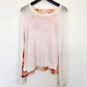 BCBGeneration Long-Sleeve Shirt with‎ Chiffon Back Floral Prints